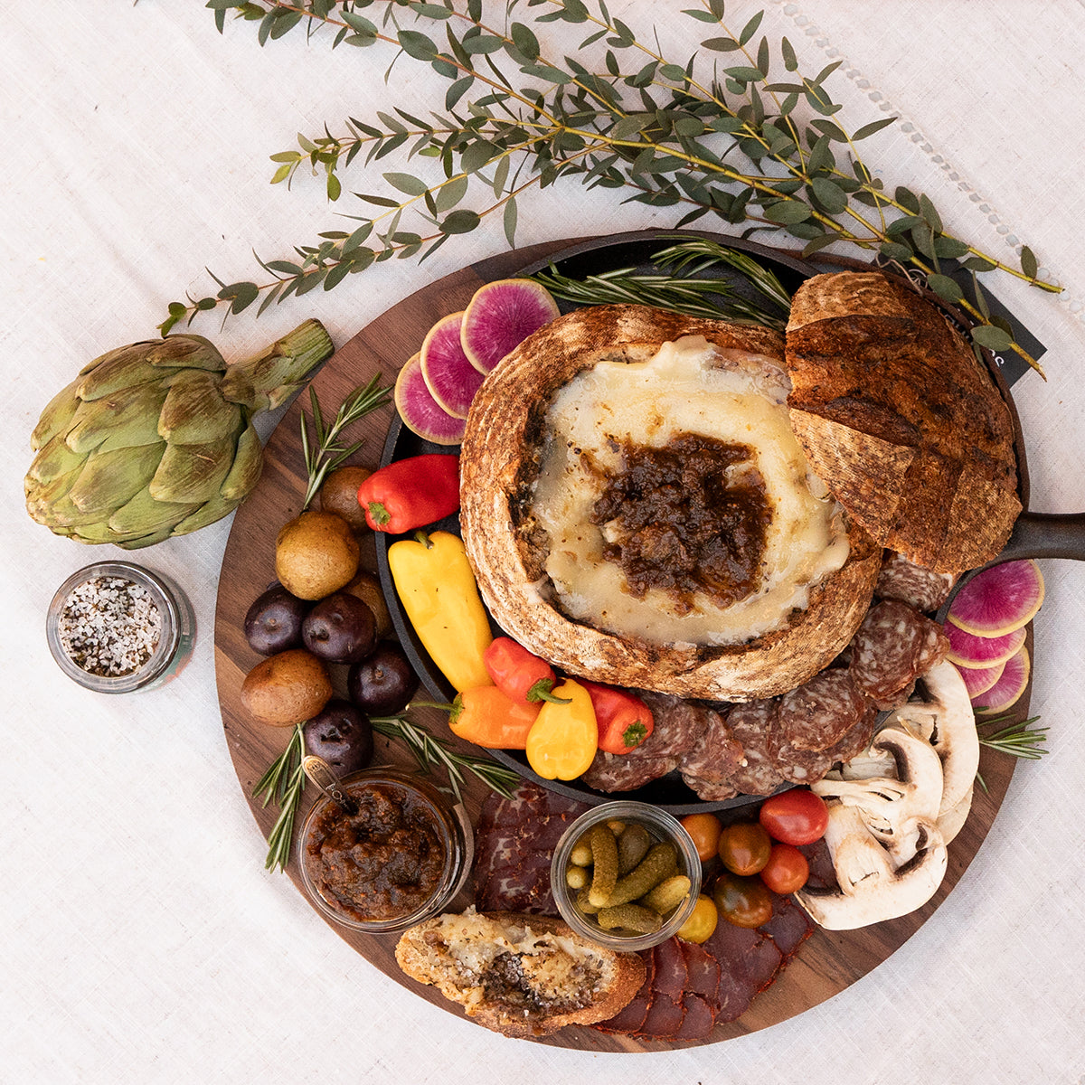 Savory Onion & Alpha Tolman Fondue Board